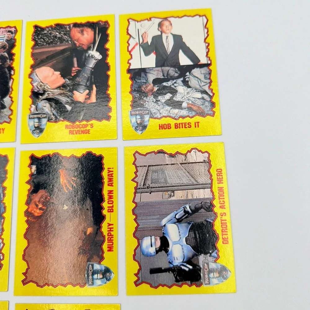 Topps RoboCop 2 Trading Cards Unisex OS Yellow Excellent 1990 Movie Lot of 10
